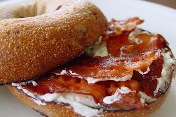 Bagel with Cream Cheese & Bacon